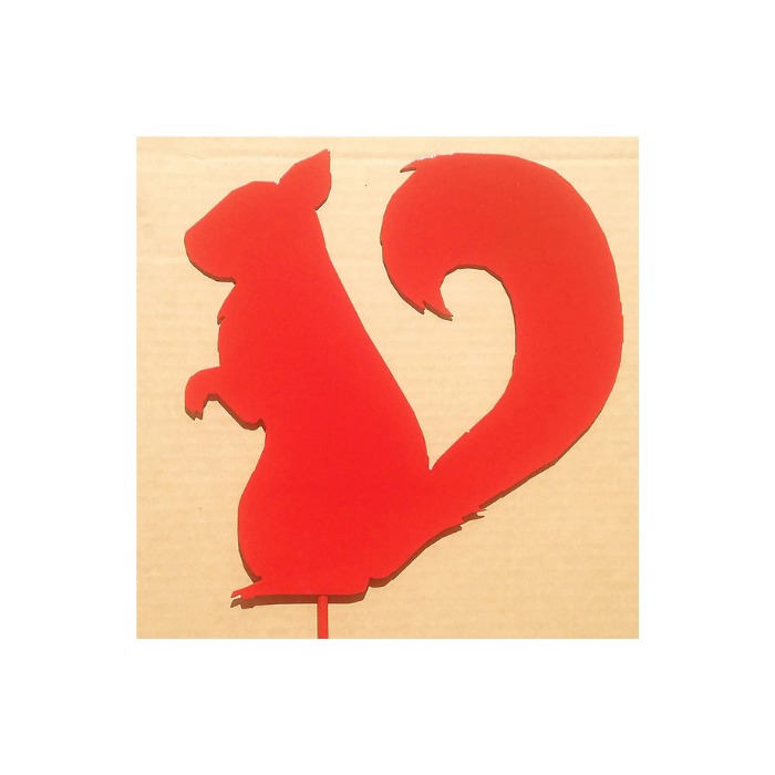 Metal Art Squirrel Metal Garden Stake LARGE (B0)
