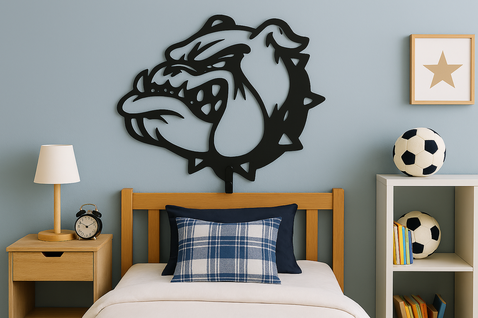 Bulldog Mascot Wall Rack – Powder-Coated Metal Hook (C54)