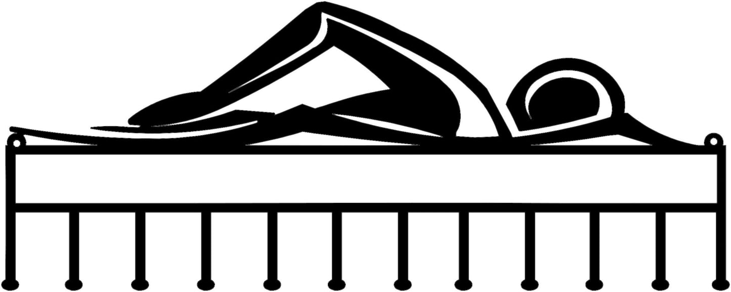 Personalized Swimming Lover’s Sign & Medal Rack (D14)