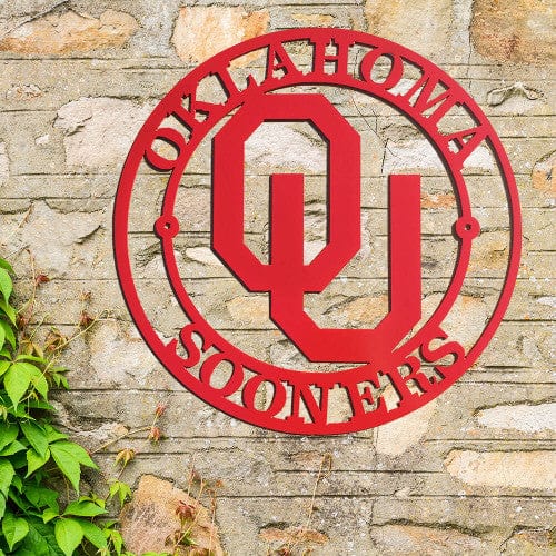 Rusty Rooster Fabrication & Design 12 Oklahoma Sooners Logo Wall Art  (B44)