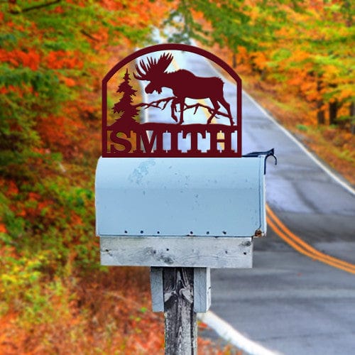 Rusty Rooster Fabrication & Design 16 Gauge / Bolt on / Black Moose Mailbox Topper (D30)