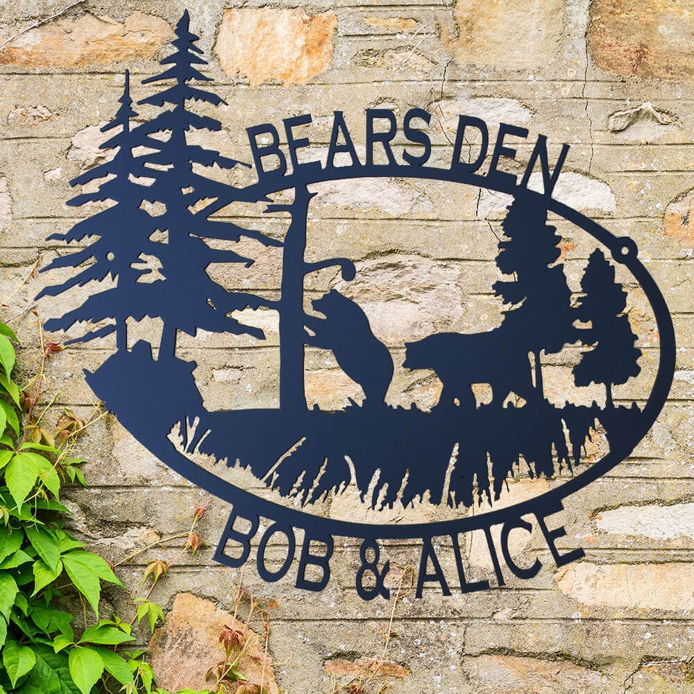 Rusty Rooster Fabrication & Design Bears in the Woods Sign (A35)