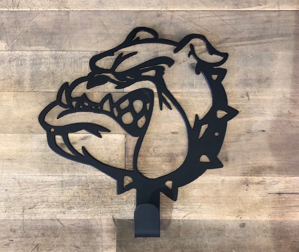 Rusty Rooster Fabrication & Design Bulldog Coat/Hat Rack, Bulldog Fans, ( C54)