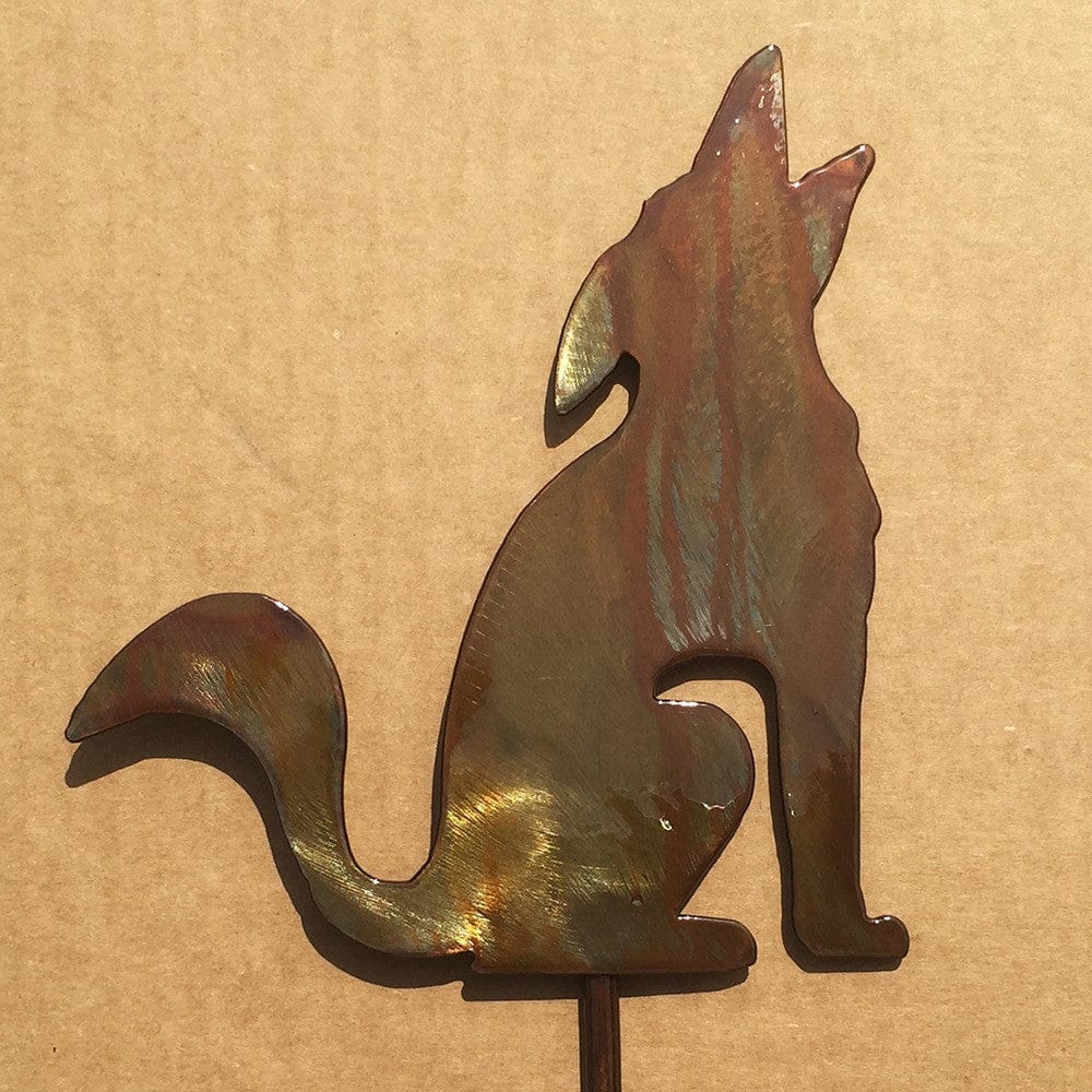 Rusty Rooster Fabrication & Design Coyote Metal Garden Stake (B1)