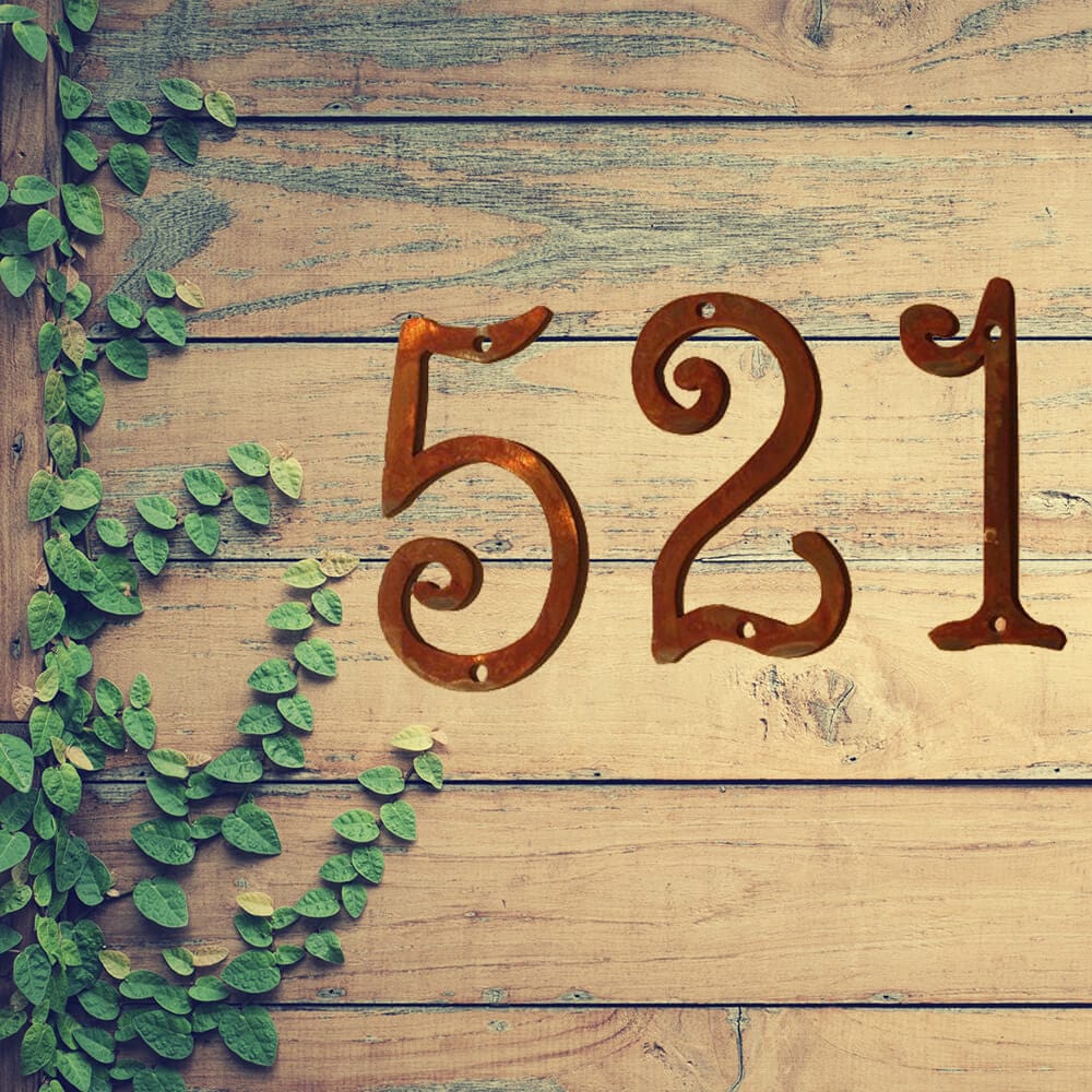 Rusty Rooster Fabrication & Design Fun Metal House Numbers (GAW)