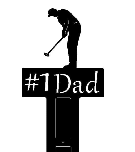 Rusty Rooster Fabrication & Design Hat Rack, Male Golfer with Personalized Text Field 4 hooks (P28)