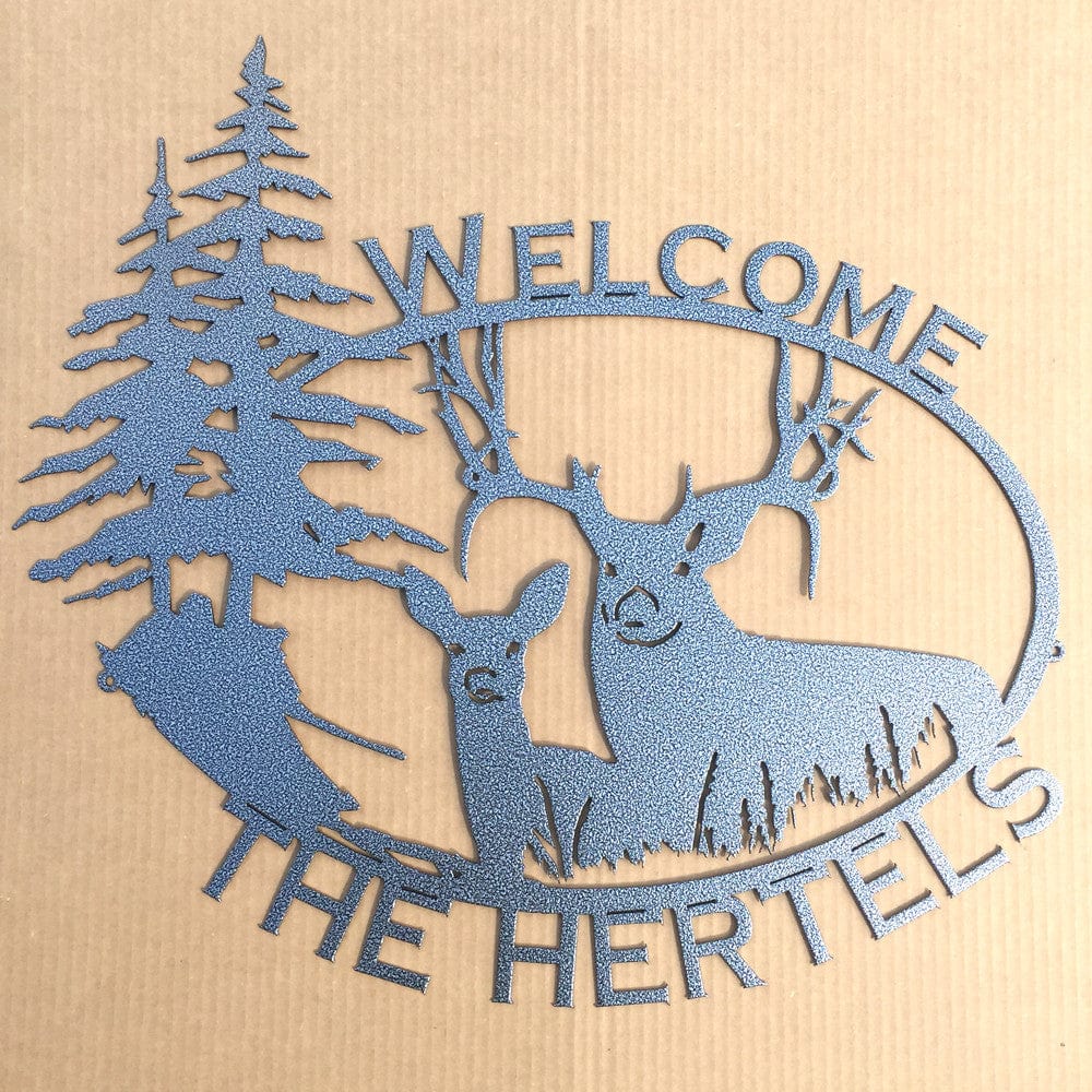 Rusty Rooster Fabrication & Design King & Queen of the Forest Welcome Sign (O9) LARGE