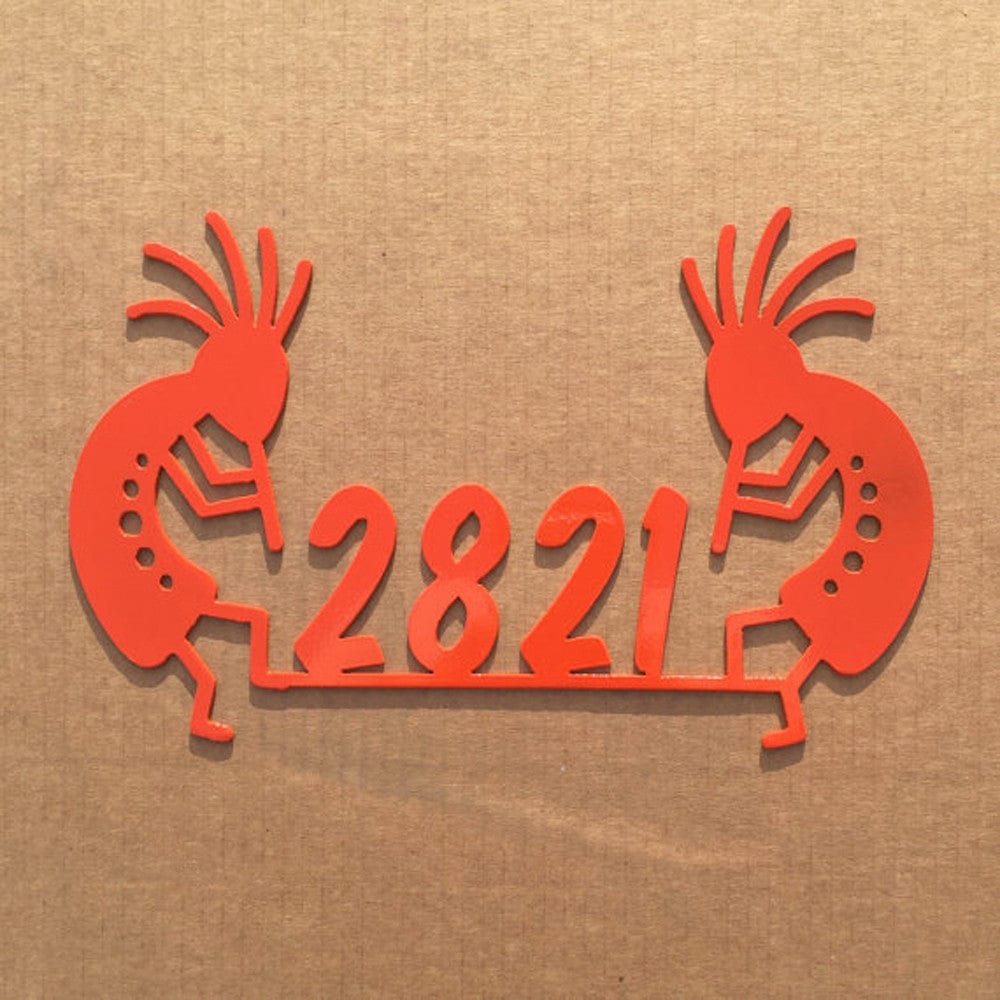 Rusty Rooster Fabrication & Design Kokopelli Address Sign (K25)