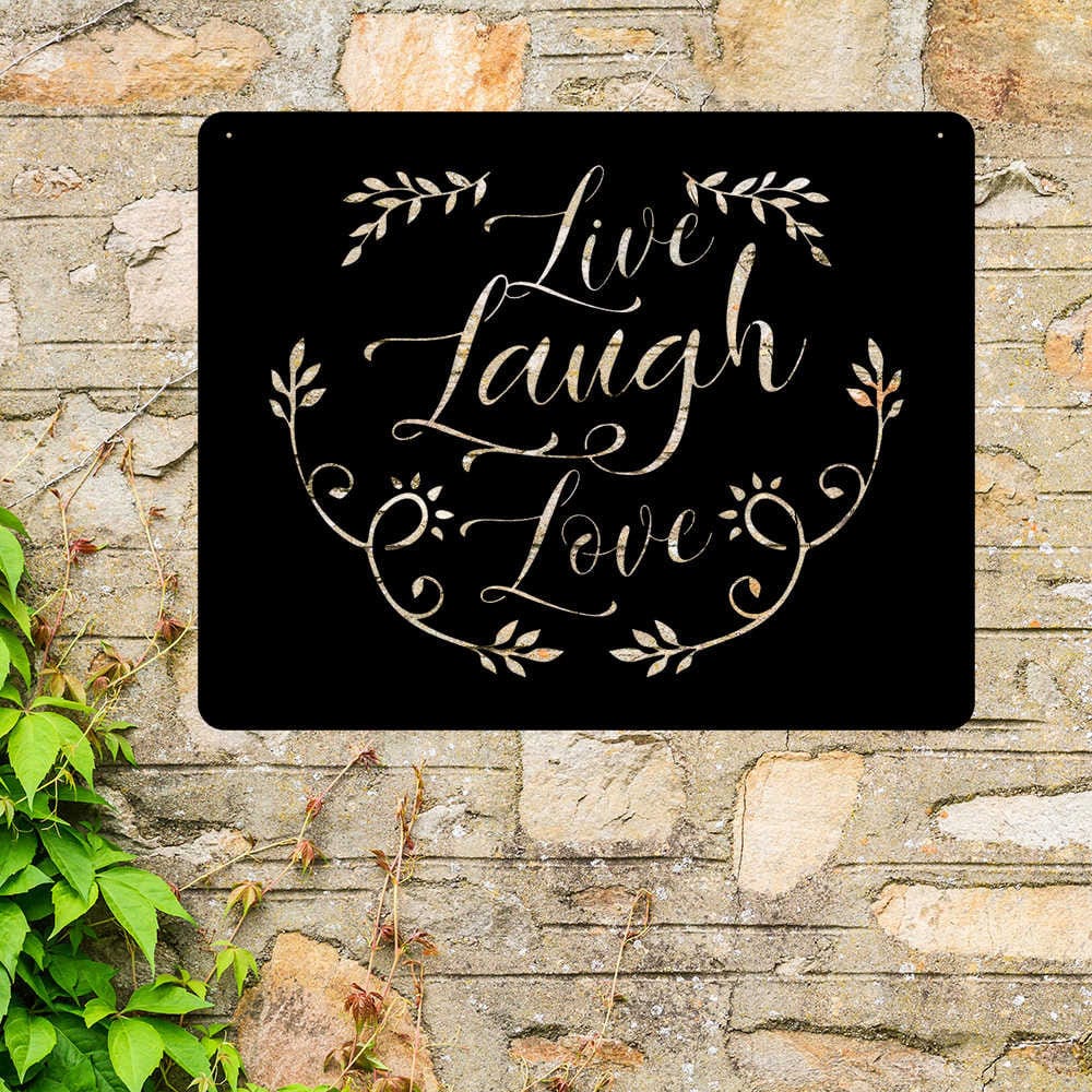 Rusty Rooster Fabrication & Design Live Laugh Love Metal Wall Art ( E44 )