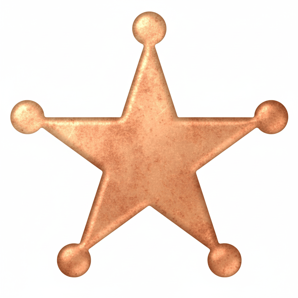 Rusty Rooster Fabrication & Design Magnets 5 Pt Star Magnets Lg (Pkg of 3) (B8)