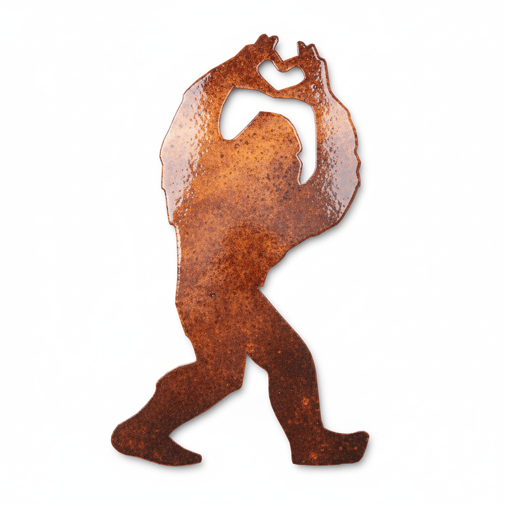 Rusty Rooster Fabrication & Design Magnets BigFoot Heart (Pkg of 3) (B2)