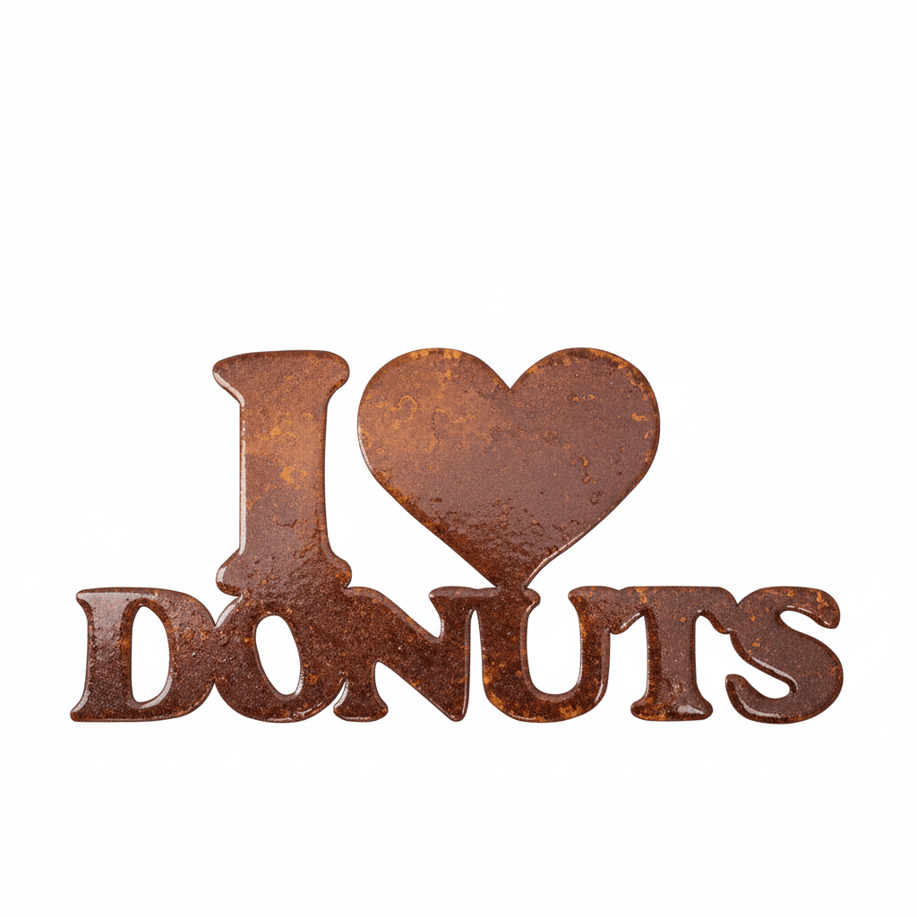 Rusty Rooster Fabrication & Design Magnets I Love Donuts (Pkg 0f 3) (B1)