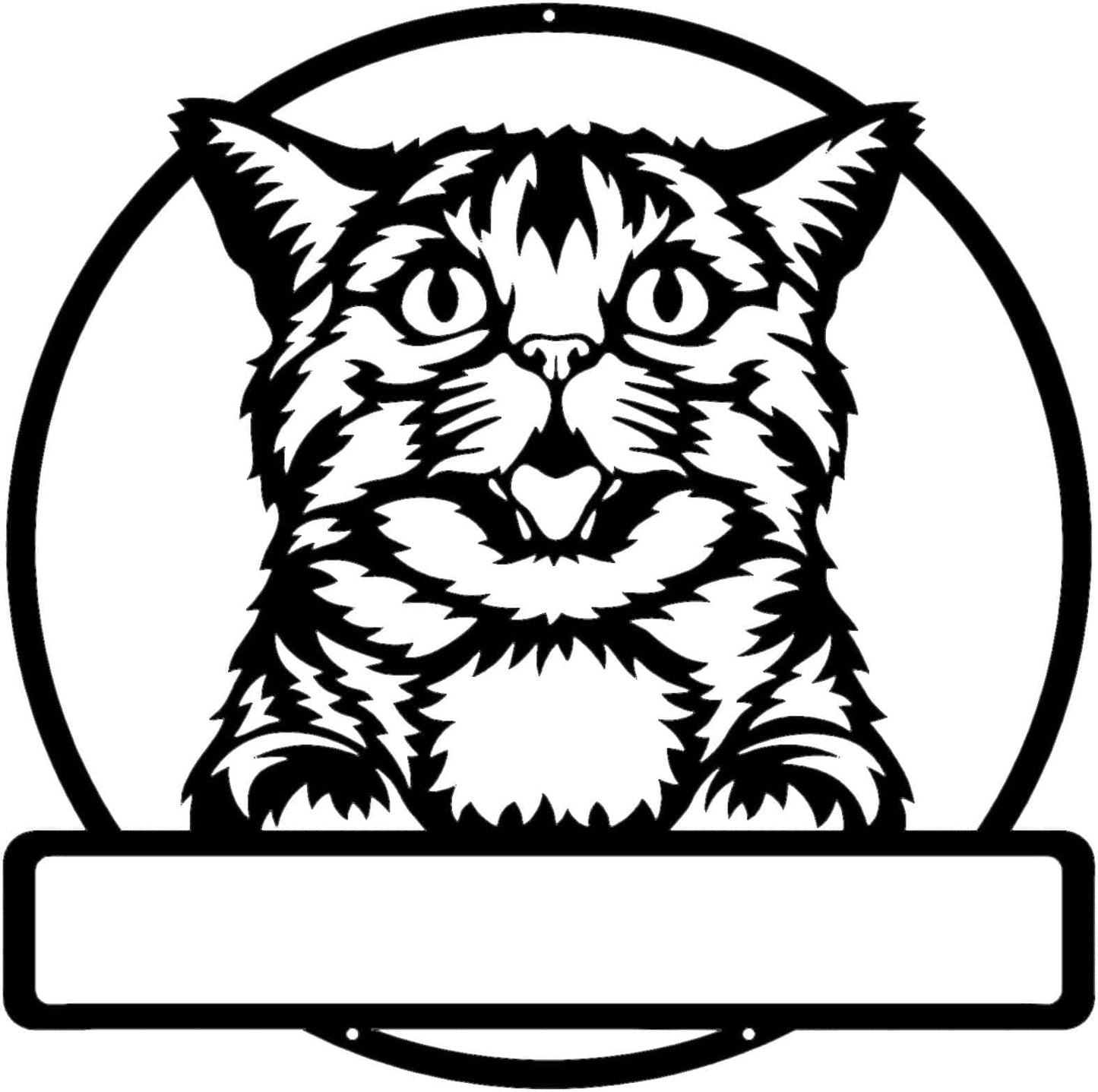 Rusty Rooster Fabrication & Design metal Sign Cat Lover’s Personalized Metal Sign – Custom Text & Pet Design (C67)