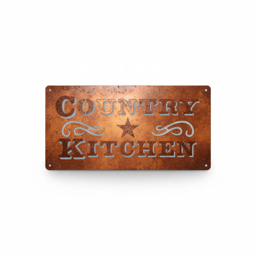 Rusty Rooster Fabrication & Design metal Sign Country Kitchen Sign (Pkg of 4) ( A30 )