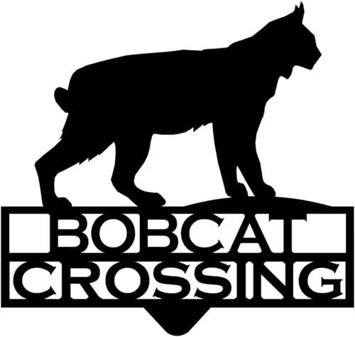Rusty Rooster Fabrication & Design No Color Bobcat Crossing Garden Stake (A81)