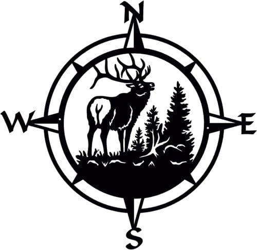Rusty Rooster Fabrication & Design No Color Compass Elk (O31)