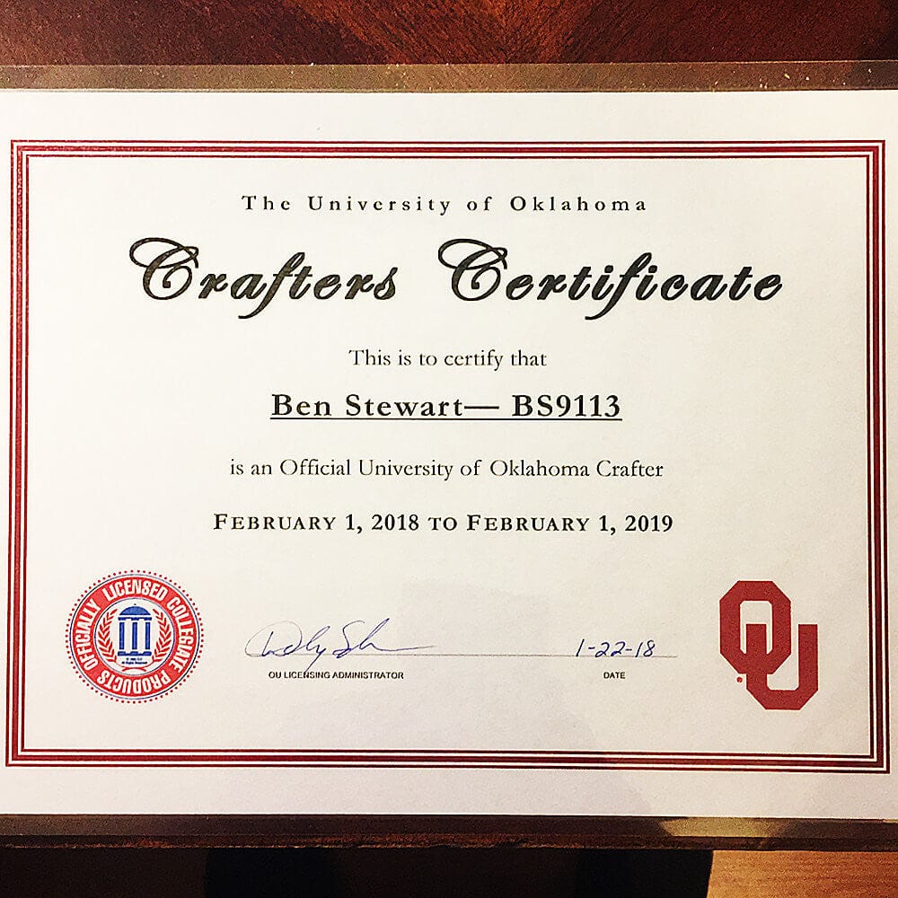 Rusty Rooster Fabrication & Design Oklahoma Sooners Logo Wall Art (B44)