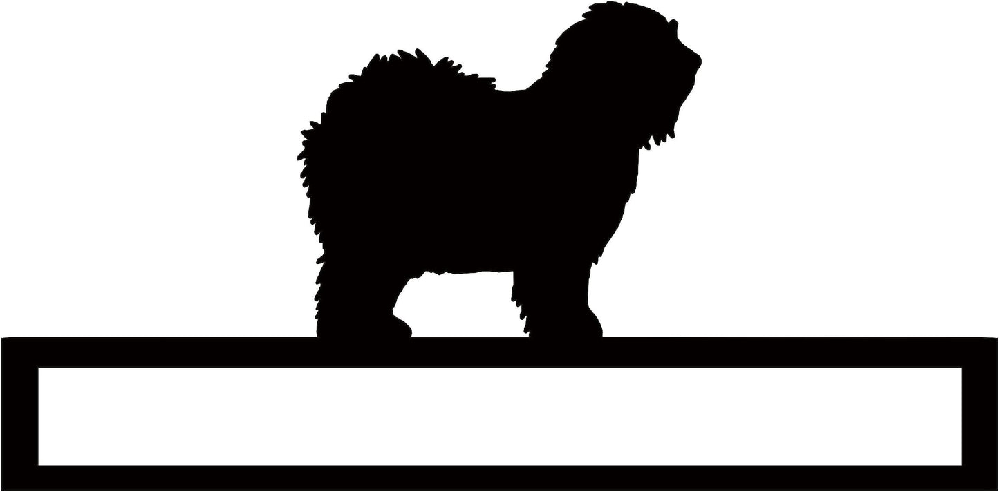 Rusty Rooster Fabrication & Design Old English Sheep Dog Metal Garden Stake with Personalized Text Field (X26)