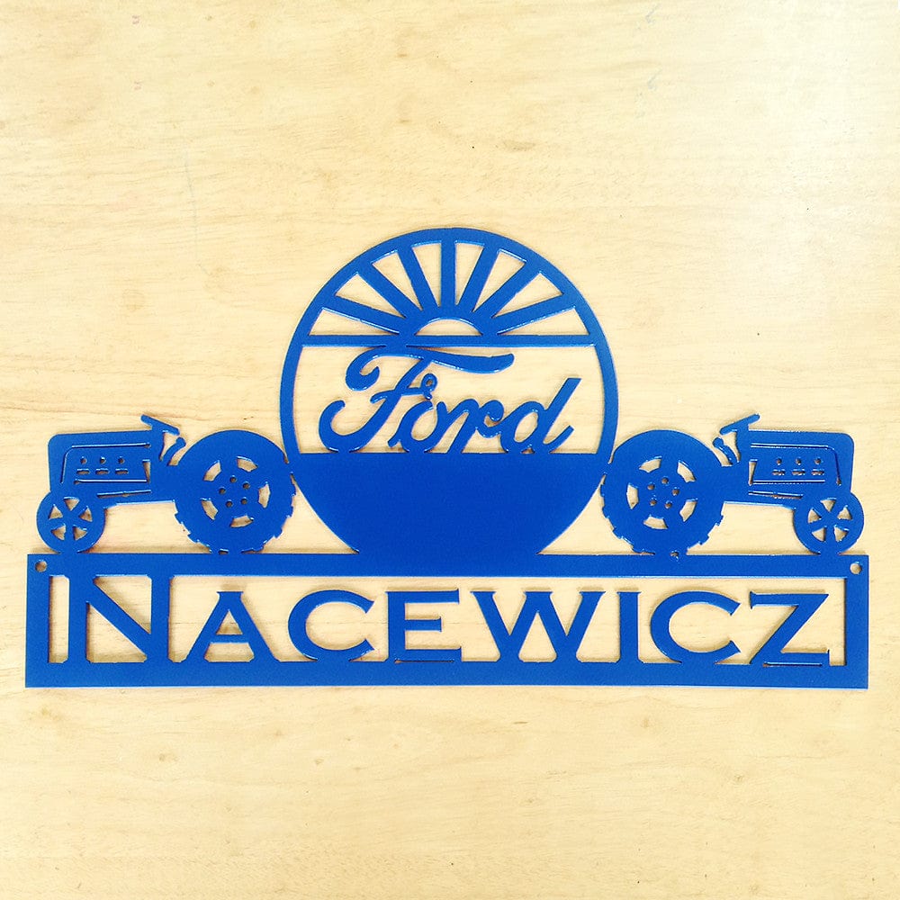 Rusty Rooster Fabrication & Design Personalized Dual Tractor – Ford Sign (U12)