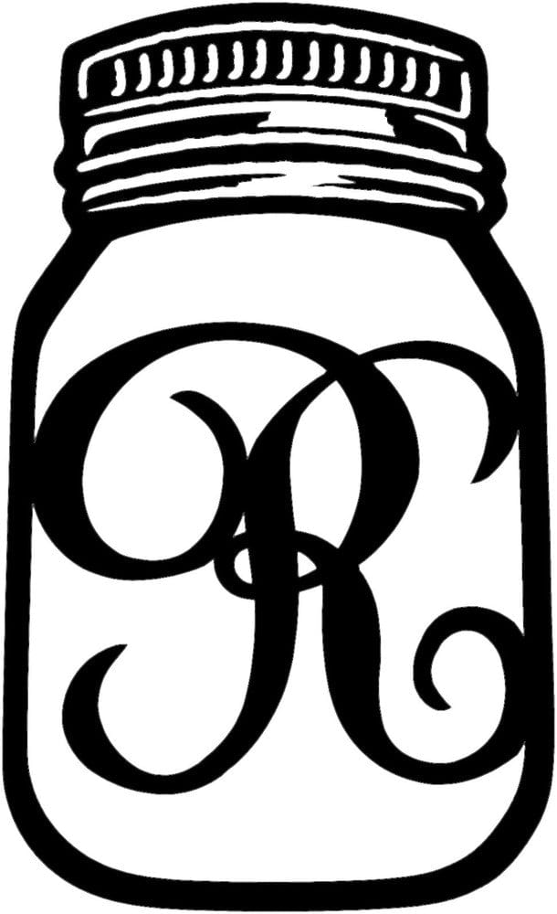 Rusty Rooster Fabrication & Design Personalized Mason Jar Monogram Metal Sign (B70)