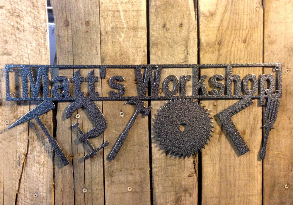 Rusty Rooster Fabrication & Design Personalized Shop & Tools Sign (C22)