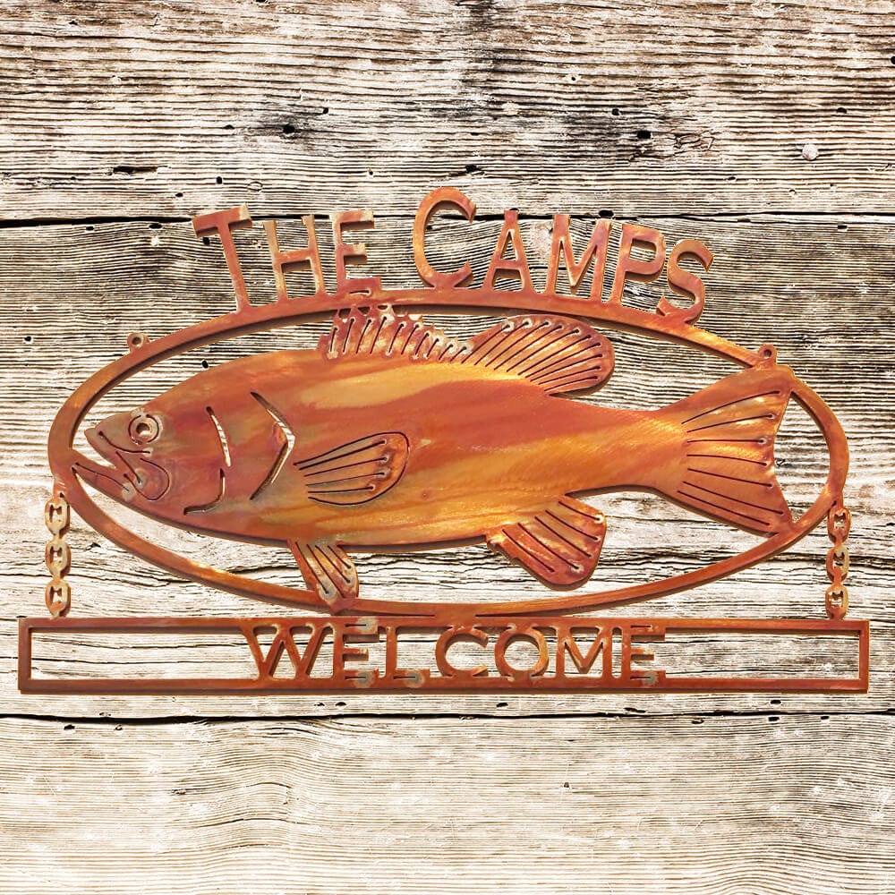 Rusty Rooster Fabrication & Design Physical product Big Fish Welcome Sign (Q9)