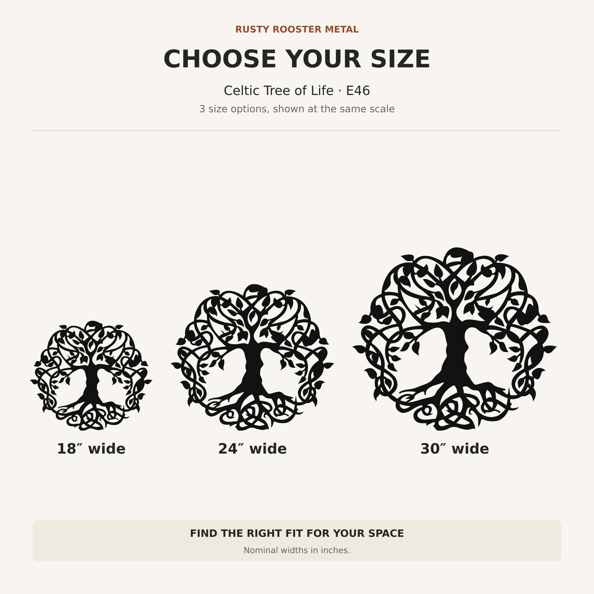 Rusty Rooster Fabrication & Design Physical product Celtic Tree of Life Metal Wall Art (E46)