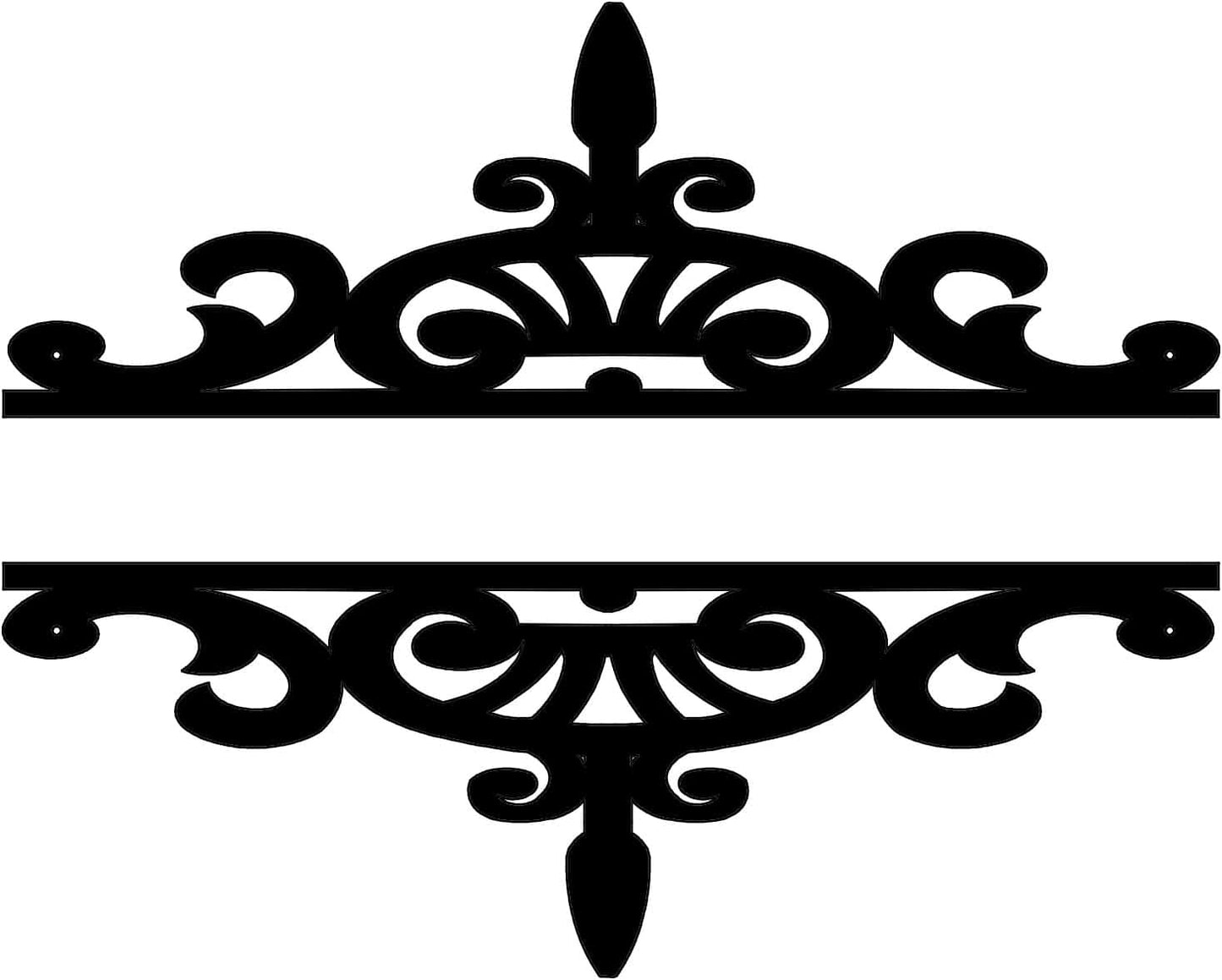 Rusty Rooster Fabrication & Design Physical product Fancy Scroll Work Address or Name Sign (T6)