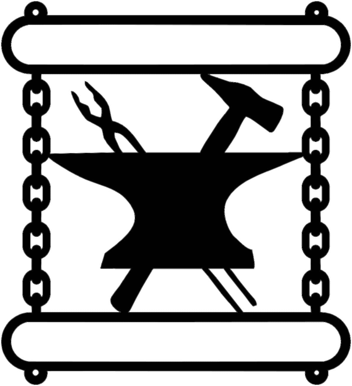 Rusty Rooster Fabrication & Design Physical product Personalized Blacksmith/Farrier Anvil & Hammer Sign (Z19)