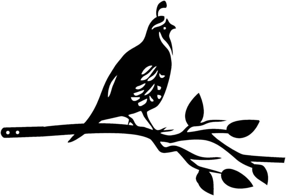 Rusty Rooster Fabrication & Design Quail On A Branch (A58)