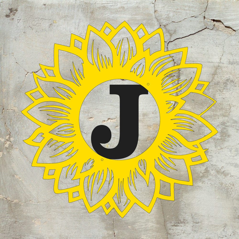 Rusty Rooster Fabrication & Design Sunflower Monogram (Z35)