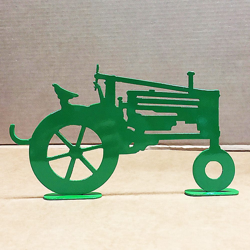 Rusty Rooster Fabrication & Design Tractor Old Style with Trailer with Custom Text on Trailer (A29)