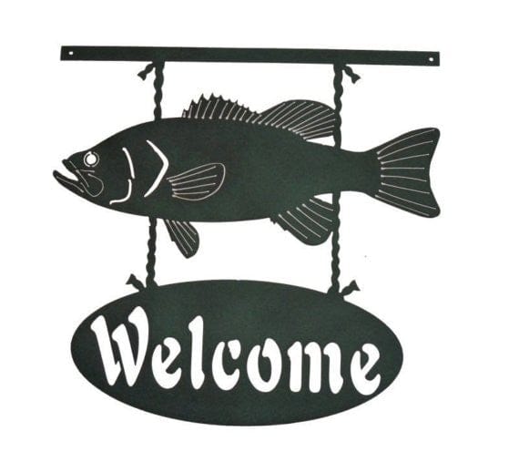 Rusty Rooster Fabrication & Design Welcome Fish Metal Wall Art (U)