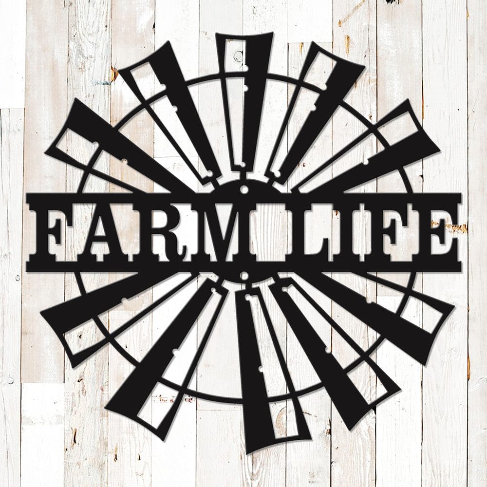 Rusty Rooster Fabrication & Design Windmill Farm Life Monogram (C52)