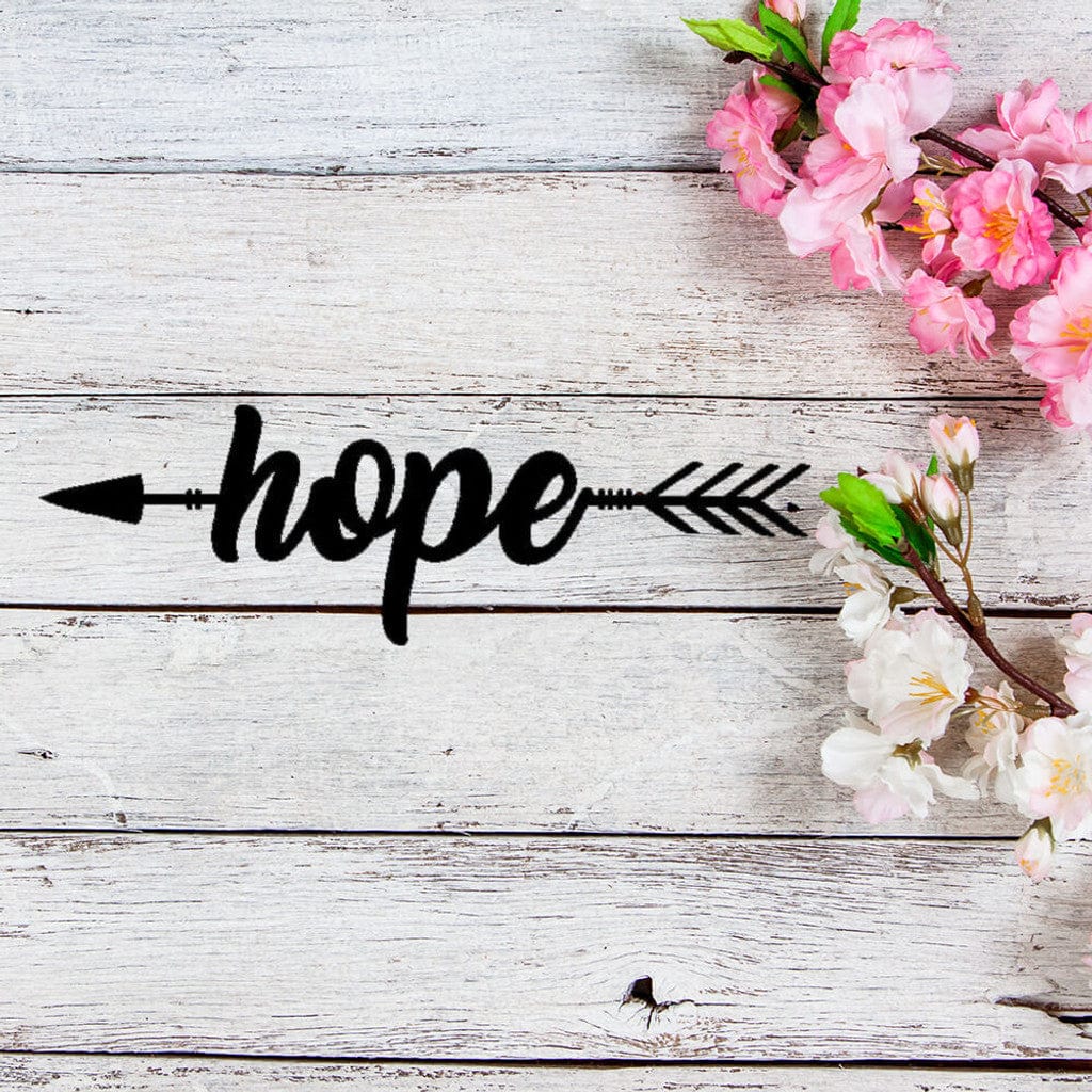 rustyroostermetal Physical product Left / 14" Long Family Arrow Wall Art (B60)