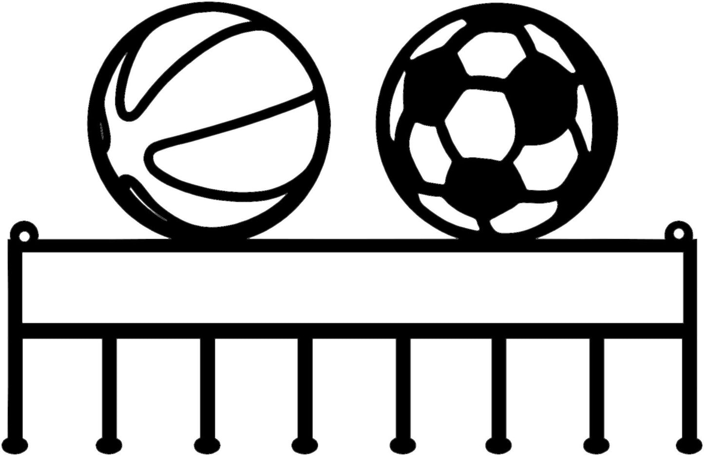 "Double Threat Medal Display Rack - Showcase Your Achievements with Style" (Z24)