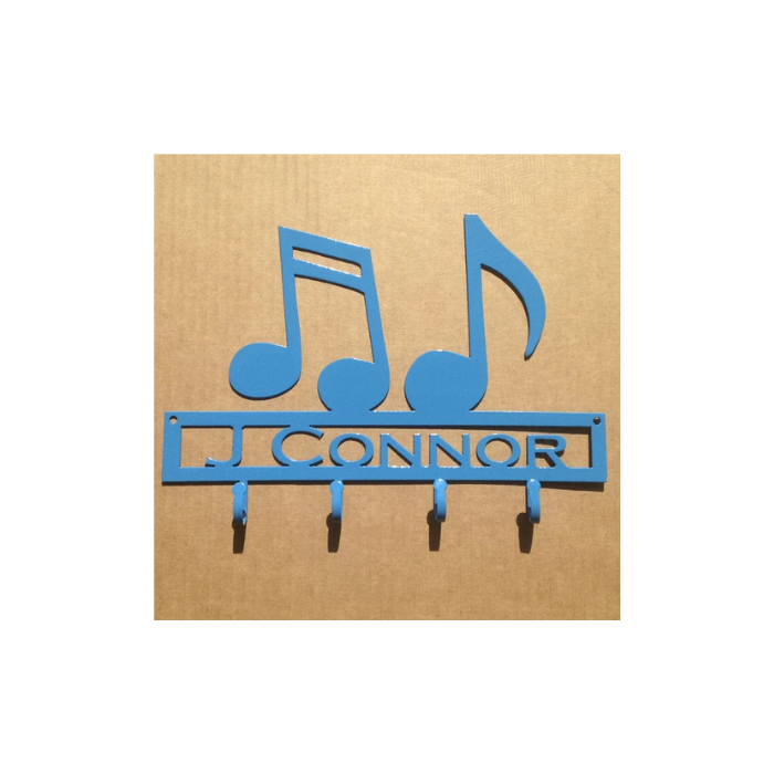 "Harmony in Organization: Music Notes Key Holder with Custom Text - Personalize Your Melodic Organization!" (Y26)