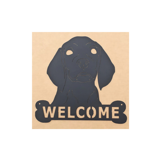 Welcome Dog Metal Wall Art (C0)