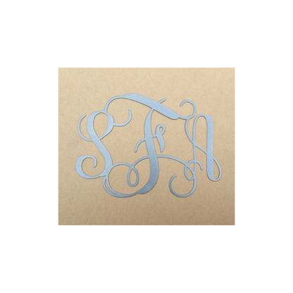 Personalized Vine Monogram with Three Initials – Custom Metal Wall Art Sign (L29)