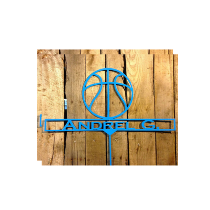 Basketball Garden Stake with Personalized Text Box (Z25)