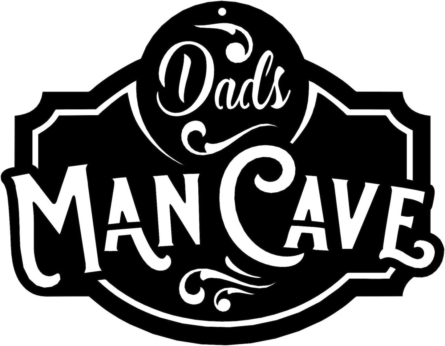 Dad’s Man Cave Metal Sign – Funny Garage Decor for Fathers (B76)