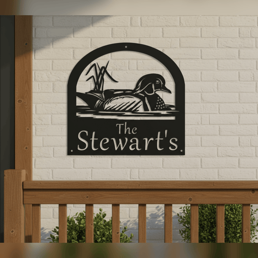 Wood Duck with Personalized Text