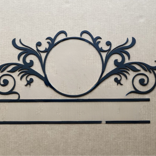 Elegant Monogram in a Circle with Established Date  D41