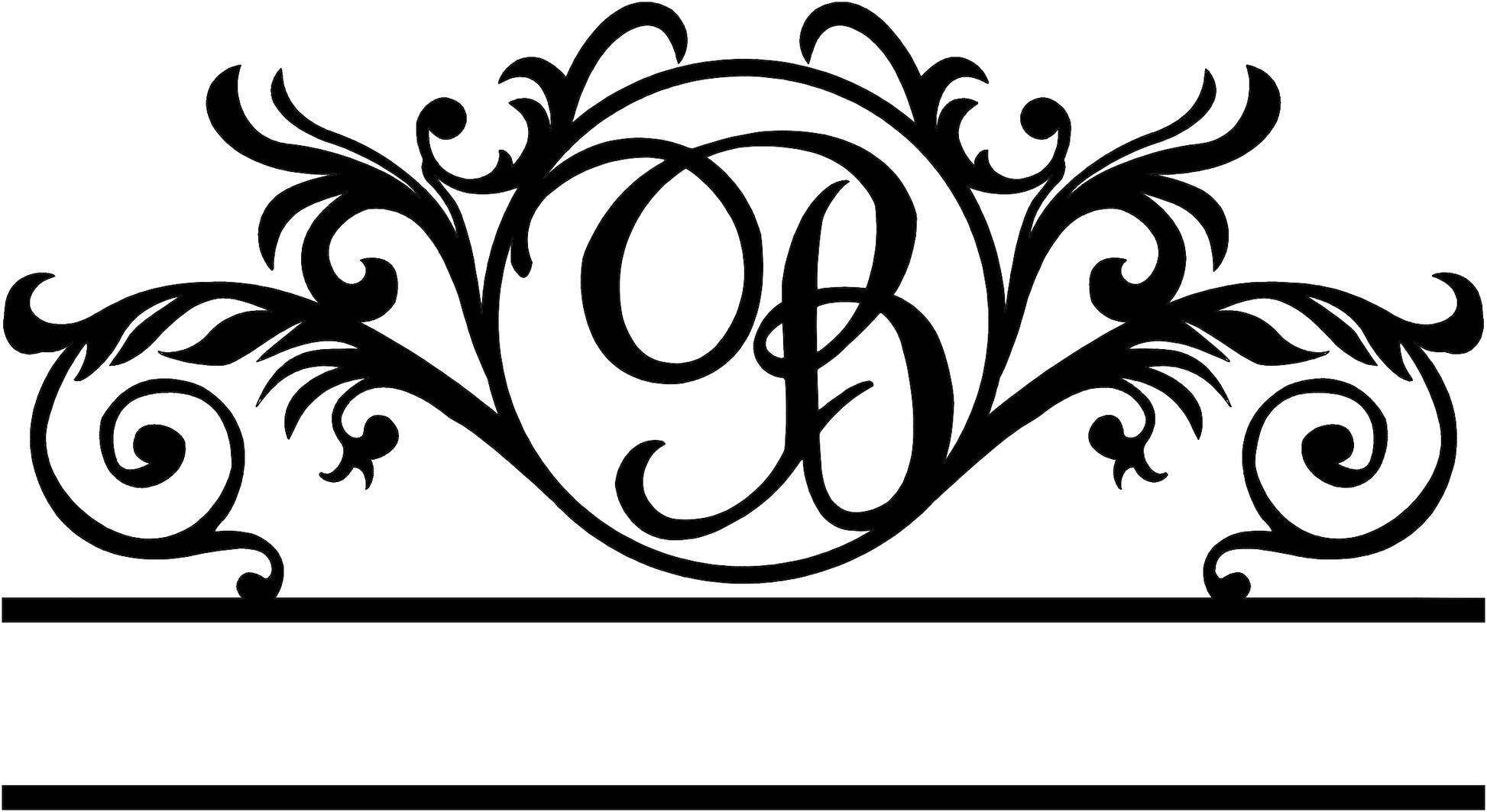 rustyroostermetal Physical product Elegant Monogram in a Circle with Established Date  (D41)