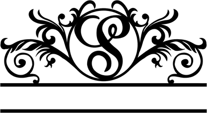 Elegant Monogram in a Circle with Established Date  D41