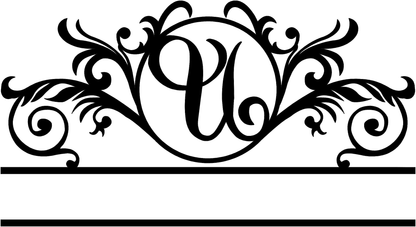 Elegant Monogram in a Circle with Established Date  D41