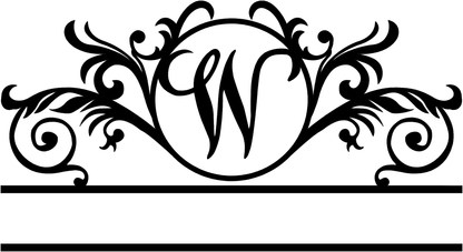 Elegant Monogram in a Circle with Established Date  D41
