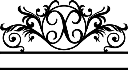 Elegant Monogram in a Circle with Established Date  D41