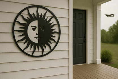 Metal sun face