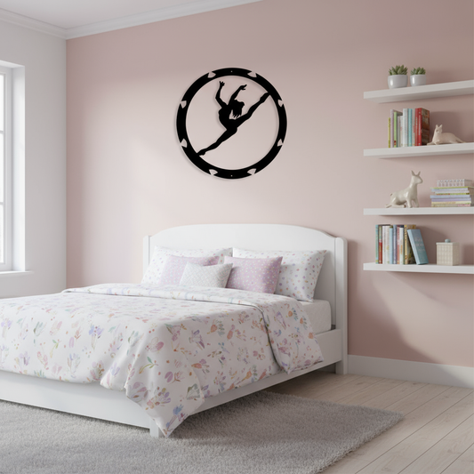 Ballerina wall art in girls bedroom
